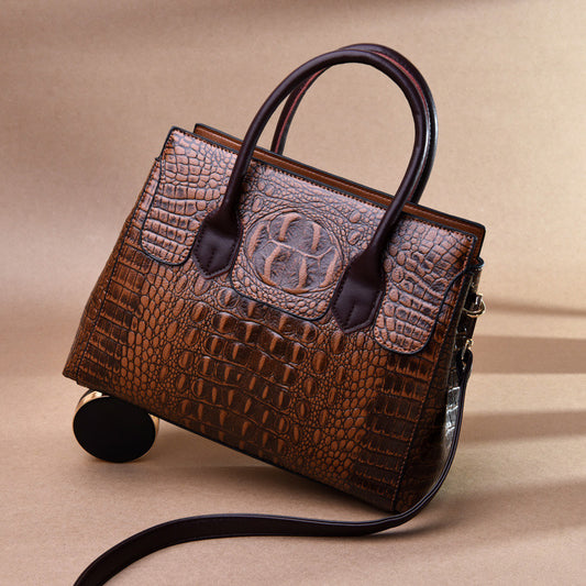 Elegant crocodile pattern handbag—perfect for daily use or special days - Trendy Jewells