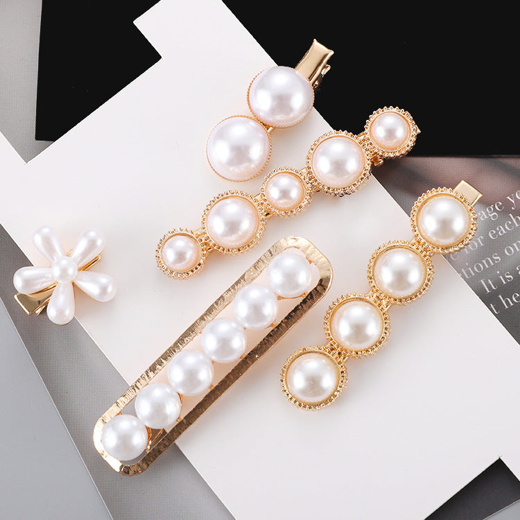 Women's slip-on pearl bow hair clip: Elegant, stylish, effortless charm - Trendy Jewells