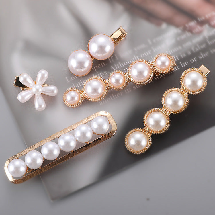 Women's slip-on pearl bow hair clip: Elegant, stylish, effortless charm - Trendy Jewells