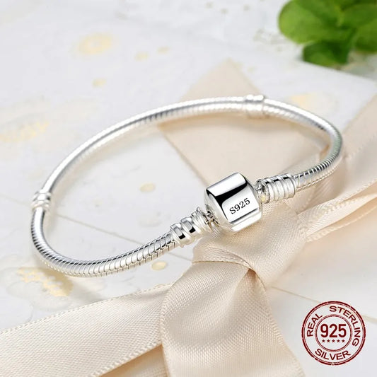 Elegant handmade sterling silver bracelet with a smooth finish - Trendy Jewells