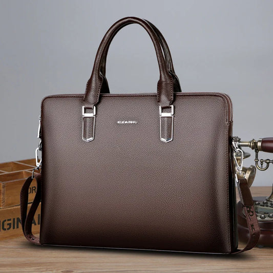 High-capacity luxury leather bag for stylish professionals - Trendy Jewells